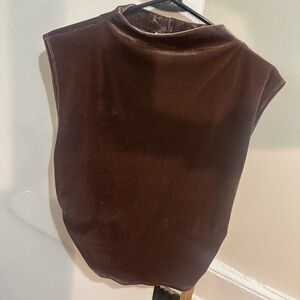 Reformation velvet mock neck top